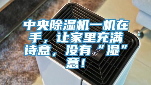 中央除濕機一機在手，讓家里充滿詩意，沒有“濕”意！