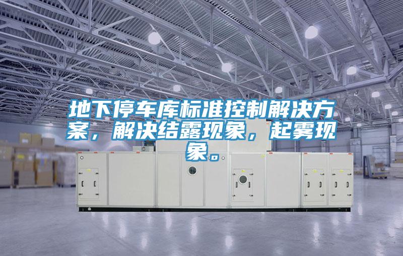 地下停車庫標準控制解決方案，解決結露現象，起霧現象。